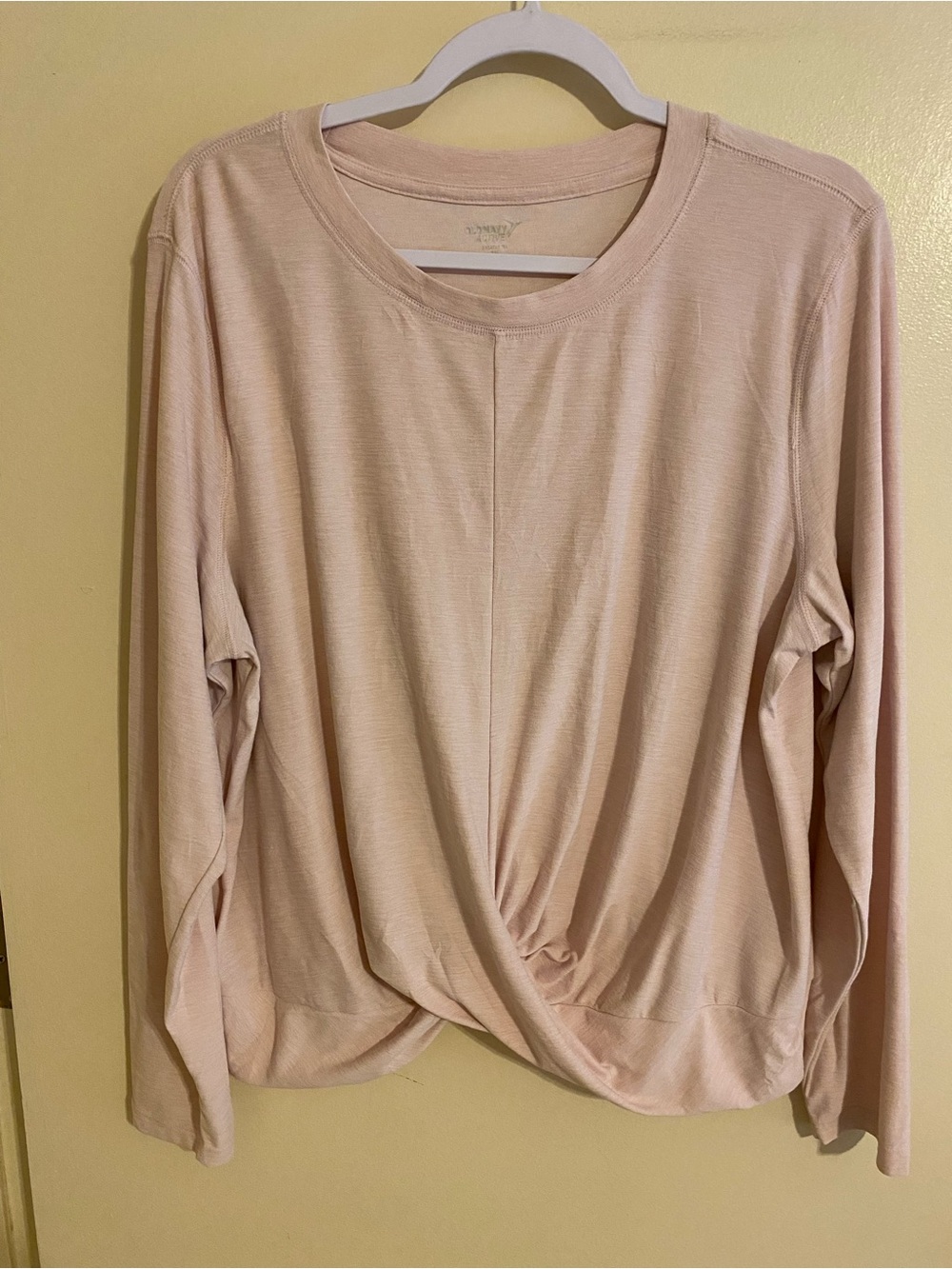Old Navy Women's Long Sleeve Twist-Front Top - Light Blush